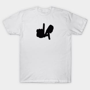 Medium LA Hands Silhouette, Black T-Shirt